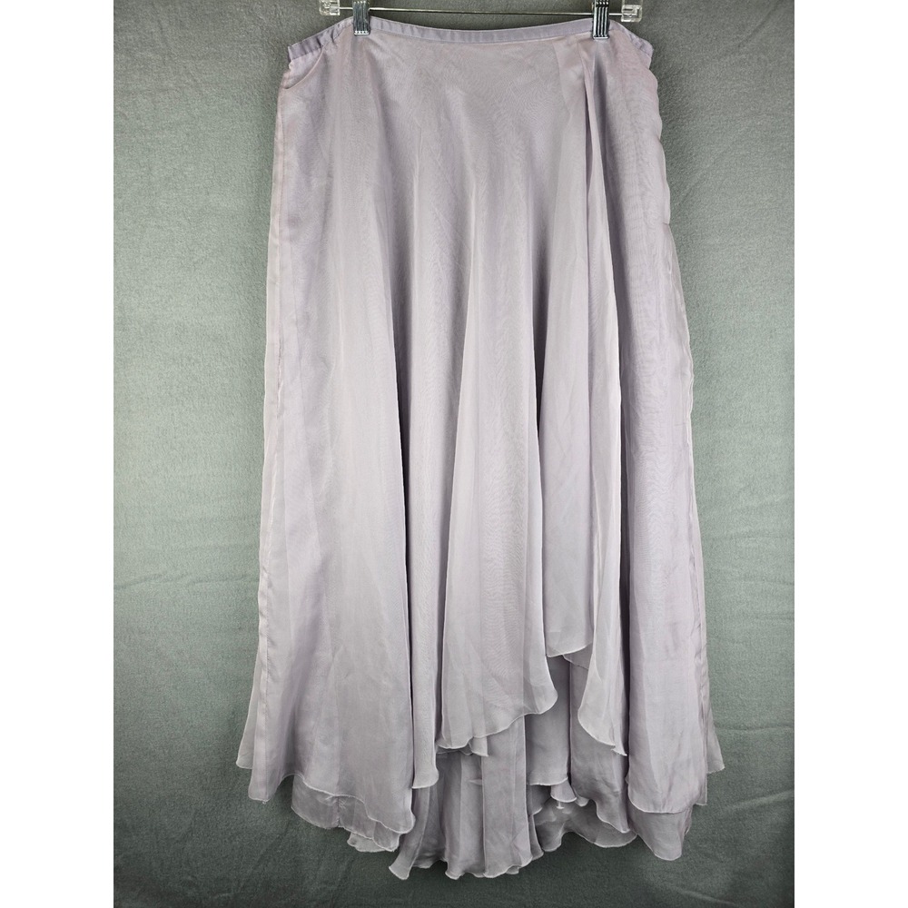 Soft Surroundings Maxi Skirt Womens XL Purple Chiffon Layered Flowy Fairycore